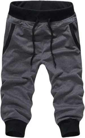 Men's Casual Harem Training Jogger Sport Short Baggy Pants