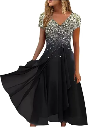 Mother of The Bride Dresses Petite Length Lace Appliques Formal Evening Party Prom Gown Chiffon Short Sleeve A-Line