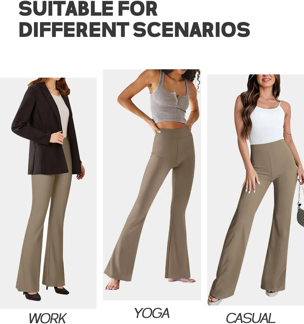 NIMIN Womens Dress Pants High Waisted Flare Casual Slacks for Women Stretchy Boot Cut Work Trousers with Pockets 2025