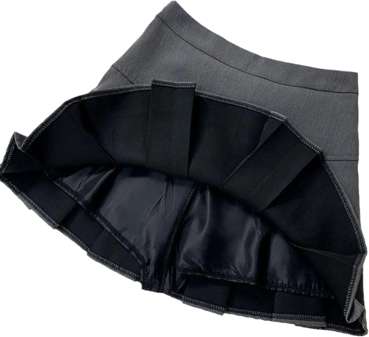 OFFSUM Womens Short Skirts - Korean Style Pleated Mini Skirt Women Simple A-Line High Waist Daily Clothes Casual Soli