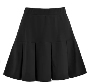 OFFSUM Womens Short Skirts - Sweet Pleated Mini Skirt Women Solid Color High Waist Vintage Simple Elegant Tennis Skir