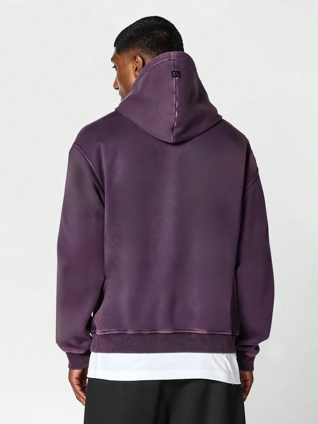 Overhead Washed Hoodie With Embroidery