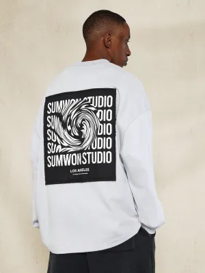 Oversized Fit Sweatshirt With Back Large Patch