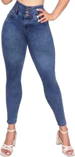 Pantalones Levanta Cola Colombian Butt Lifting Jeans - High Waisted for Women