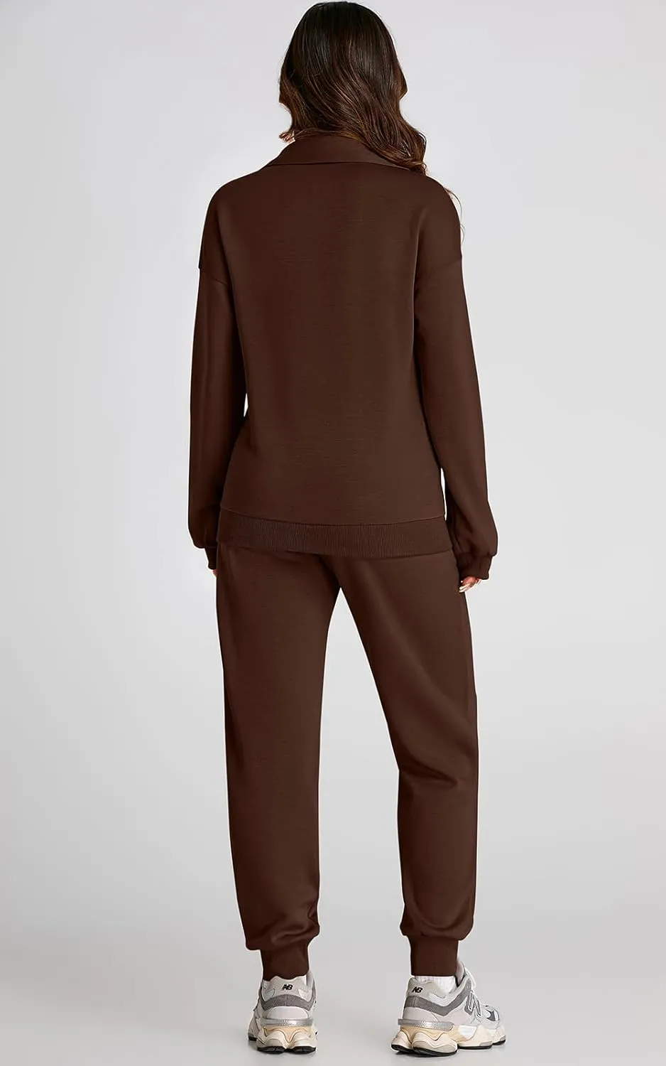 PRETTYGARDEN Long Sleeve Half Zip Sweatsuits Women 2 Piece Outfit Spring Casual Sweatshirt Sweatpants Lounge Set Tracksuit