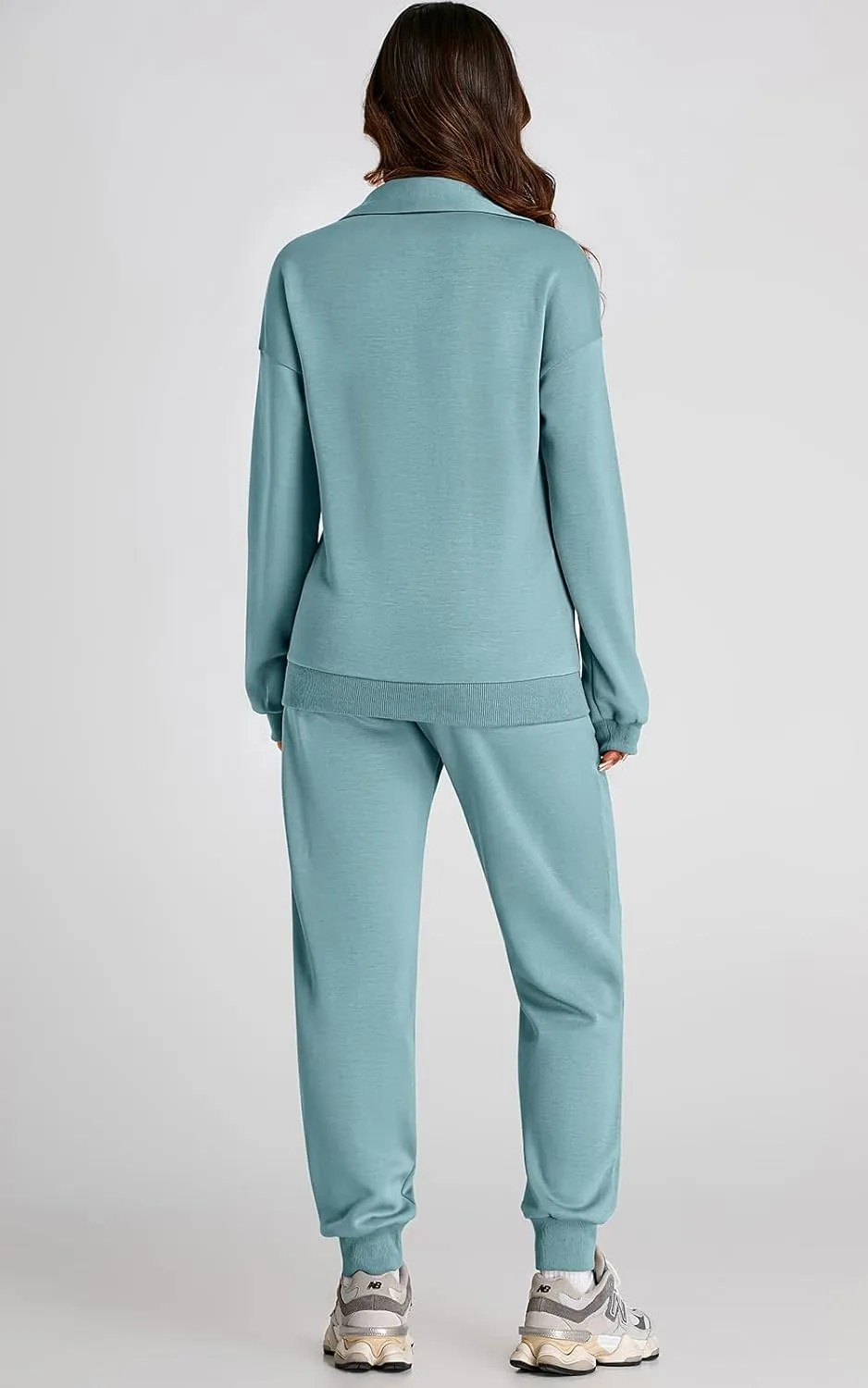 PRETTYGARDEN Long Sleeve Half Zip Sweatsuits Women 2 Piece Outfit Spring Casual Sweatshirt Sweatpants Lounge Set Tracksuit