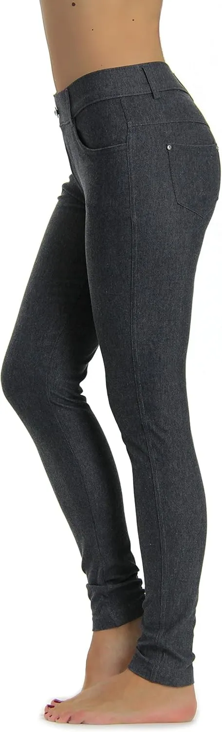Prolific Health Women's Jean Look Jeggings Tights Slimming Many Colors Spandex Leggings Pants Capri S-XXXL