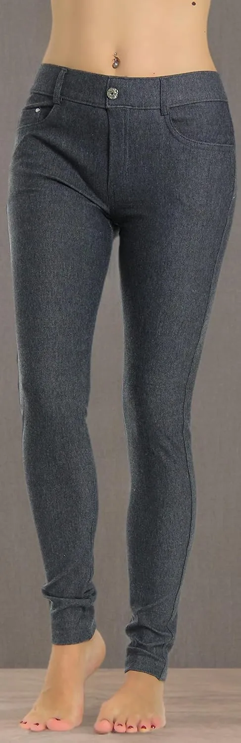 Prolific Health Women's Jean Look Jeggings Tights Slimming Many Colors Spandex Leggings Pants Capri S-XXXL