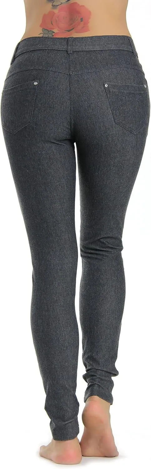 Prolific Health Women's Jean Look Jeggings Tights Slimming Many Colors Spandex Leggings Pants Capri S-XXXL