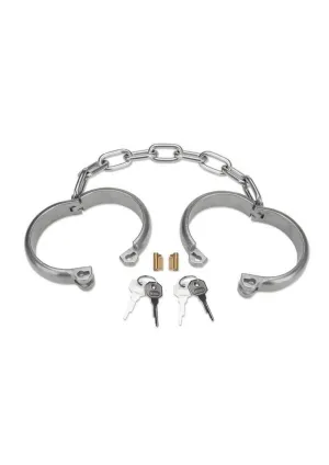 Prowler Red Heavy Duty Metal Ankle Cuffs - Stainless