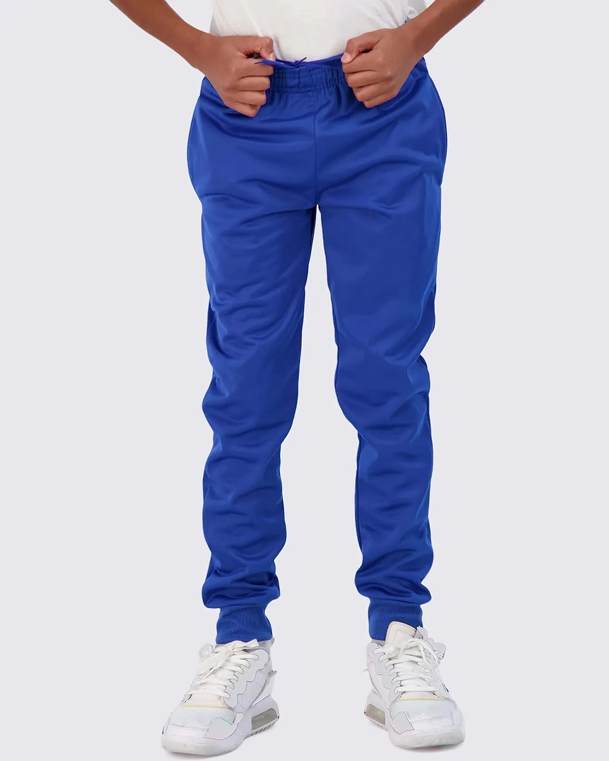 Real Essentials 3 Pack: Boy's Active Athletic Casual Jogger Sweatpants with Pockets