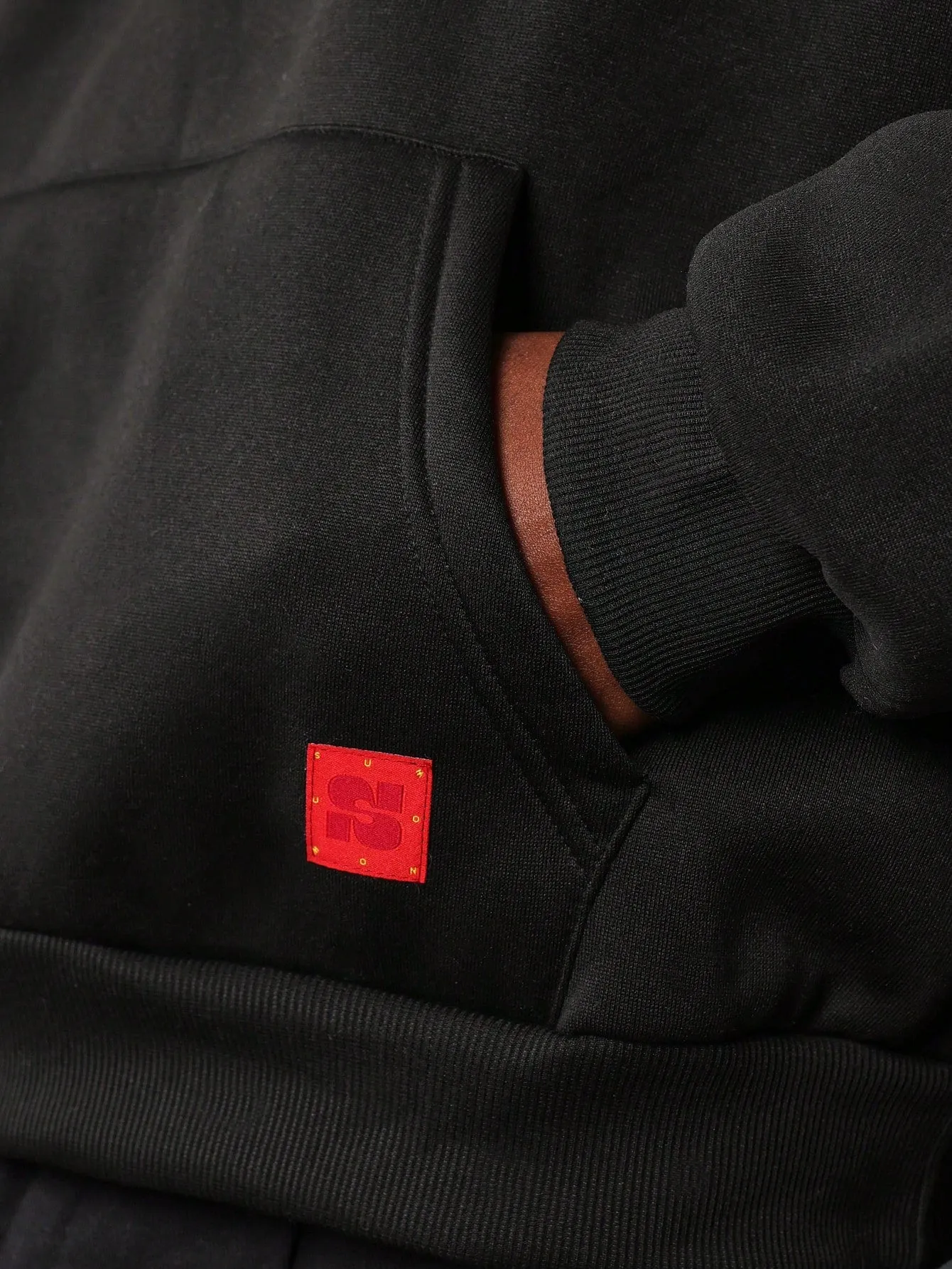 Regular Fit Overhead Hoodie With Hood Drawcords