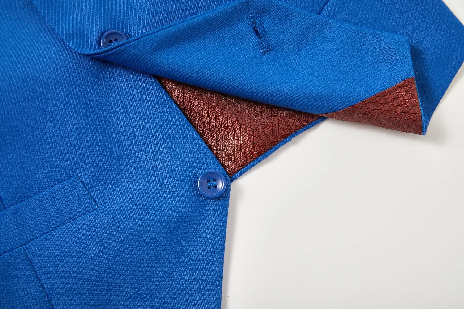 Royal Blue Fit Slim 4 Piece Boy's Formal Suits With Vest Pants Shirt Tie