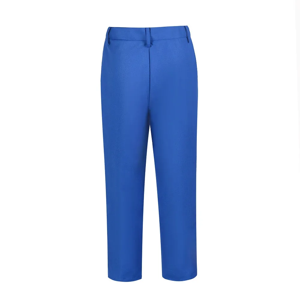 Royal Blue Fit Slim 4 Piece Boy's Formal Suits With Vest Pants Shirt Tie
