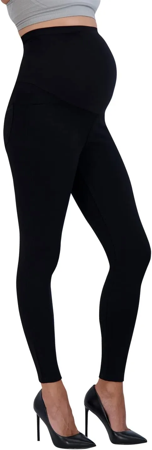 Savi Parker Womens Ponte Maternity Leggings with Pockets  Pregnancy Clothes for All Seasons  28 Inseam