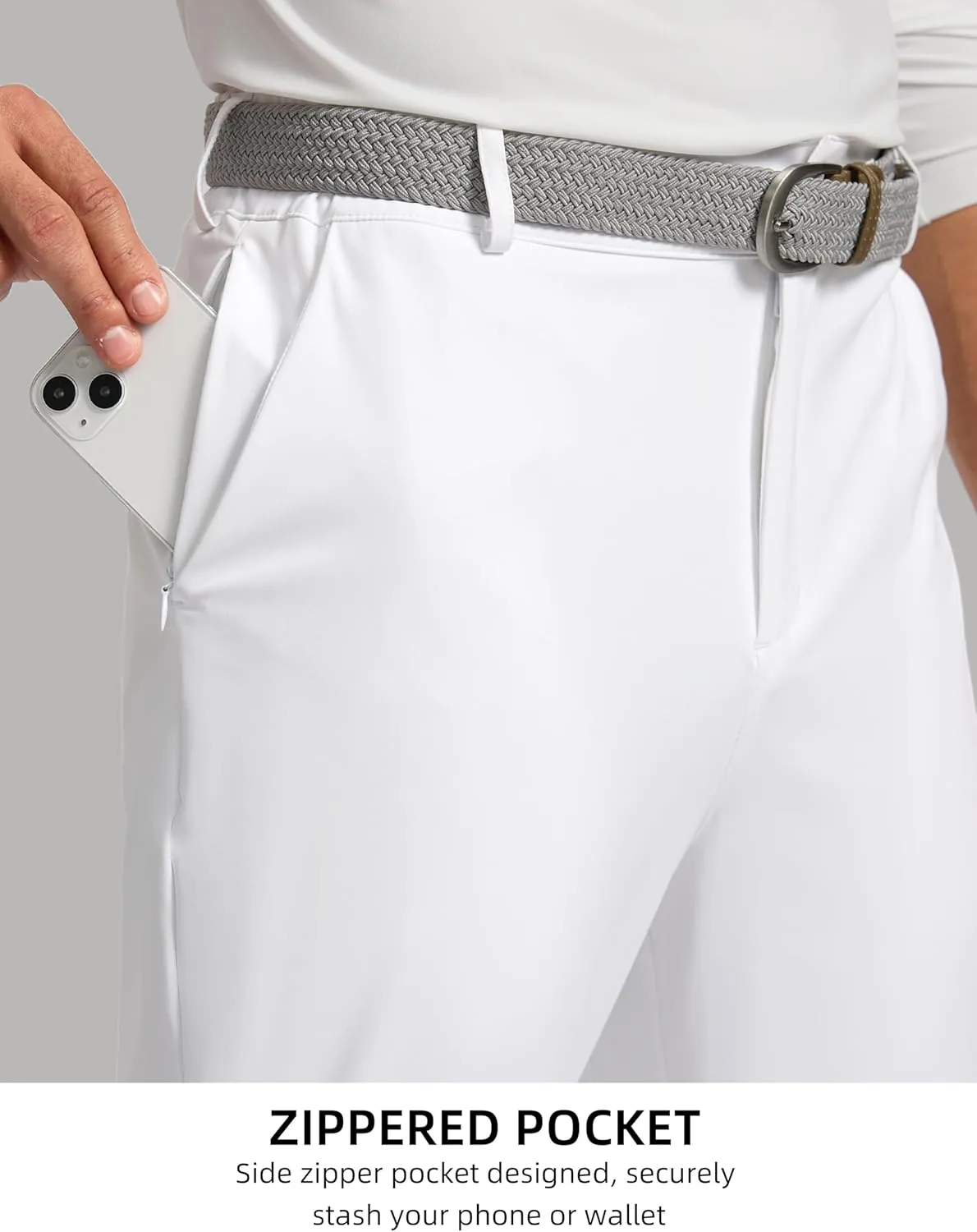 Soothfeel Men's Golf Pants with 5 Pockets Slim Fit Stretch Sweatpants Casual Travel Dress Work Pants for Men