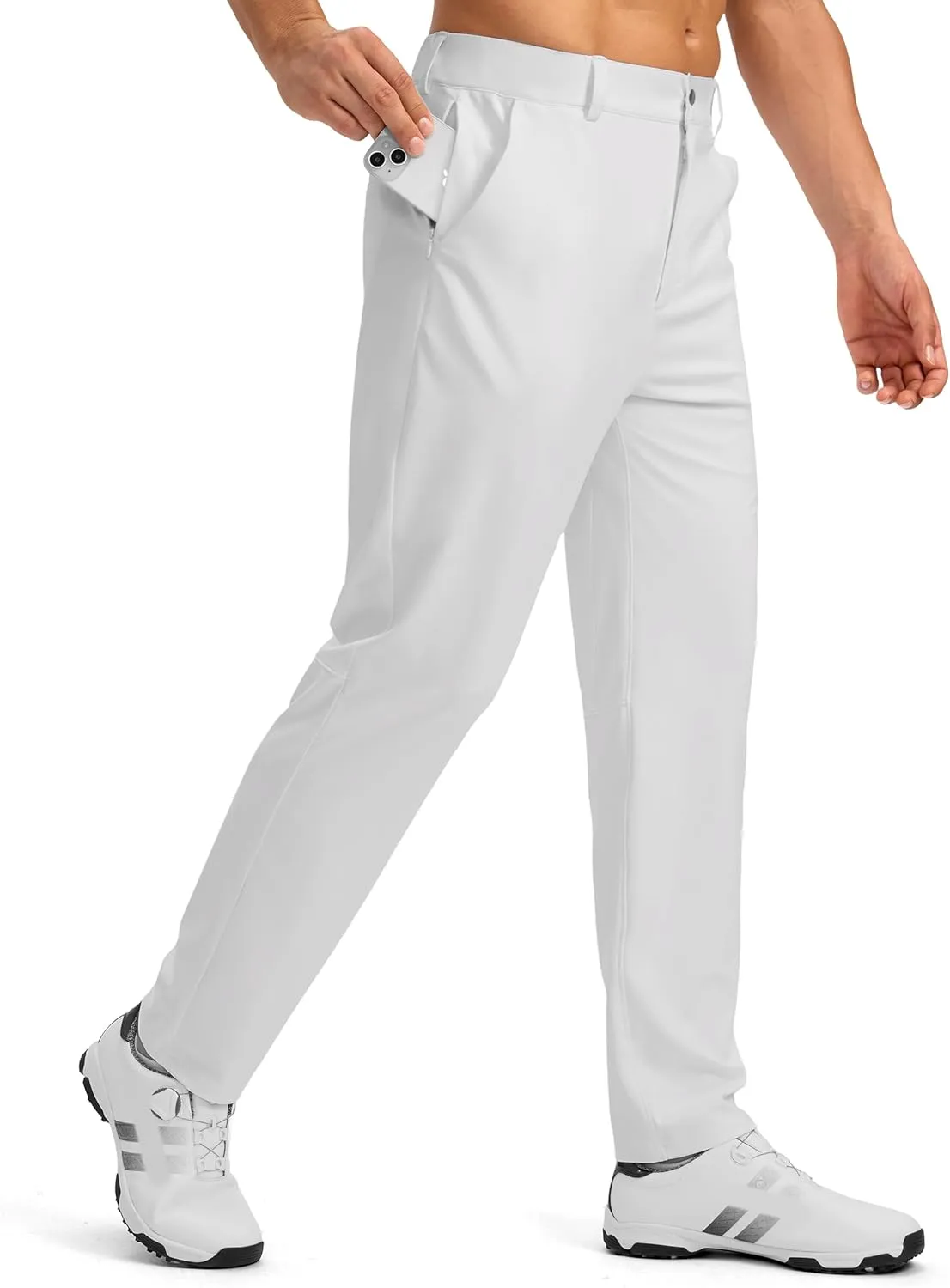 Soothfeel Men's Golf Pants with 5 Pockets Slim Fit Stretch Sweatpants Casual Travel Dress Work Pants for Men
