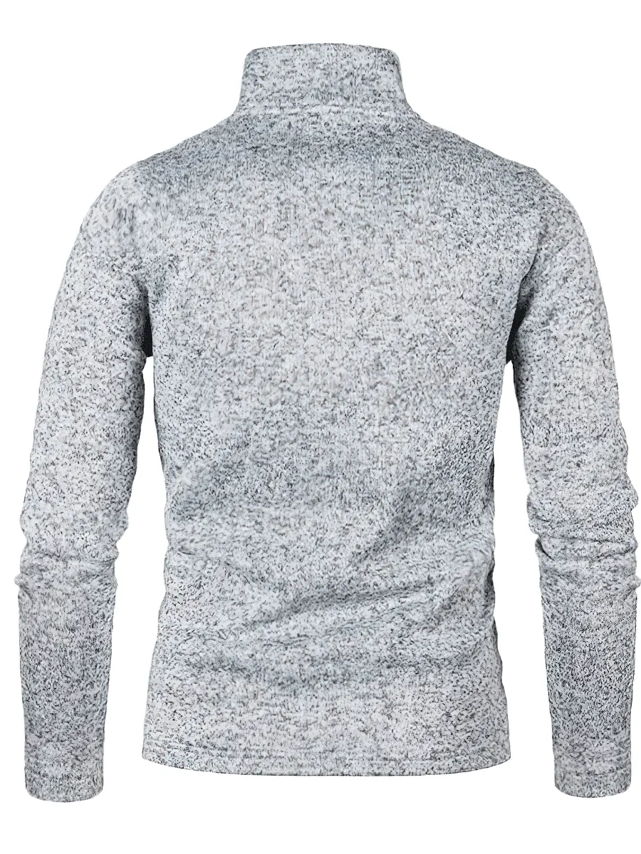 Stand Collar Thicker Sweatshirt with Half Zipper for Men - SF0413