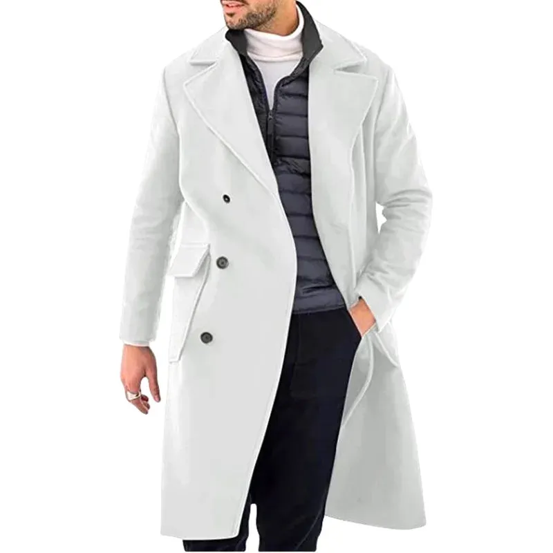 Streetwear Jacken Mann Wind jacke mittellange Herren jacken Revers Herren bekleidung für Winter Herren mantel