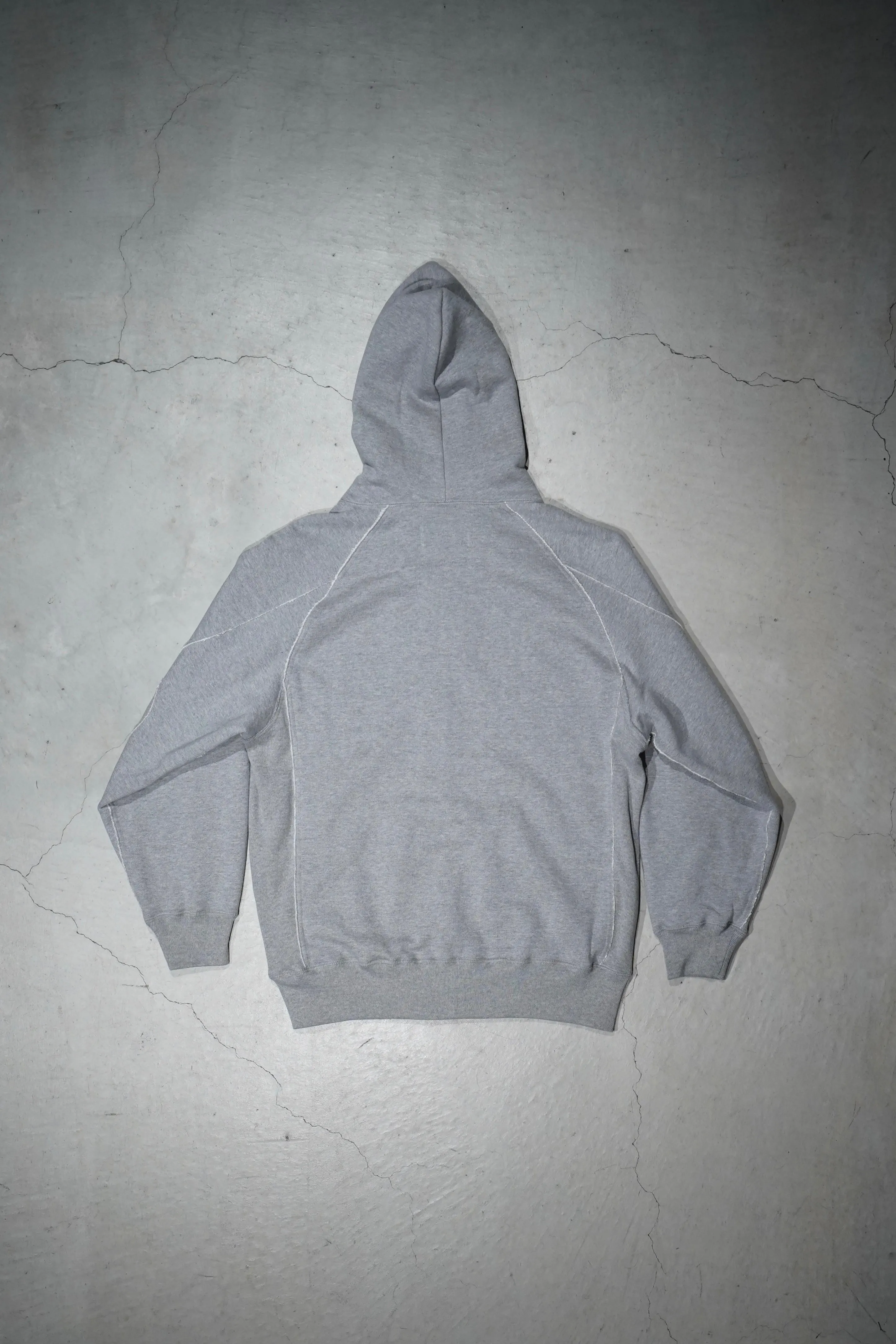 SUGARHILL ZIP-UP RAW EDGE HOODIE(GRAY)