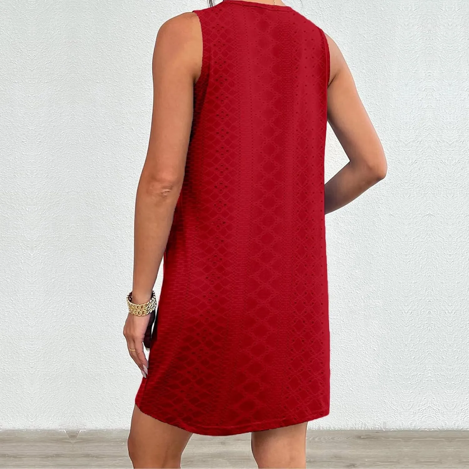 Summer Dresses for Women Sleeveless Sundresses Casual Swing Tank Beach Cover Up Dress Loose T-Shirt Vacation Dresses