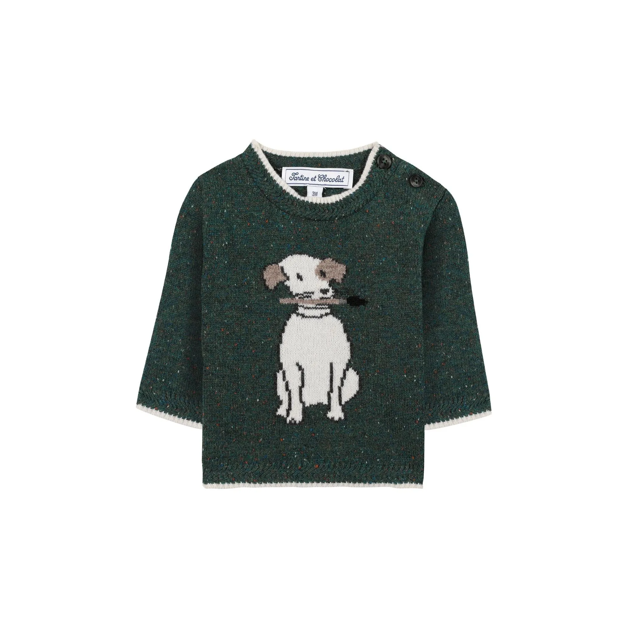 Tartine et Chocolat Wool Sweater - English Green