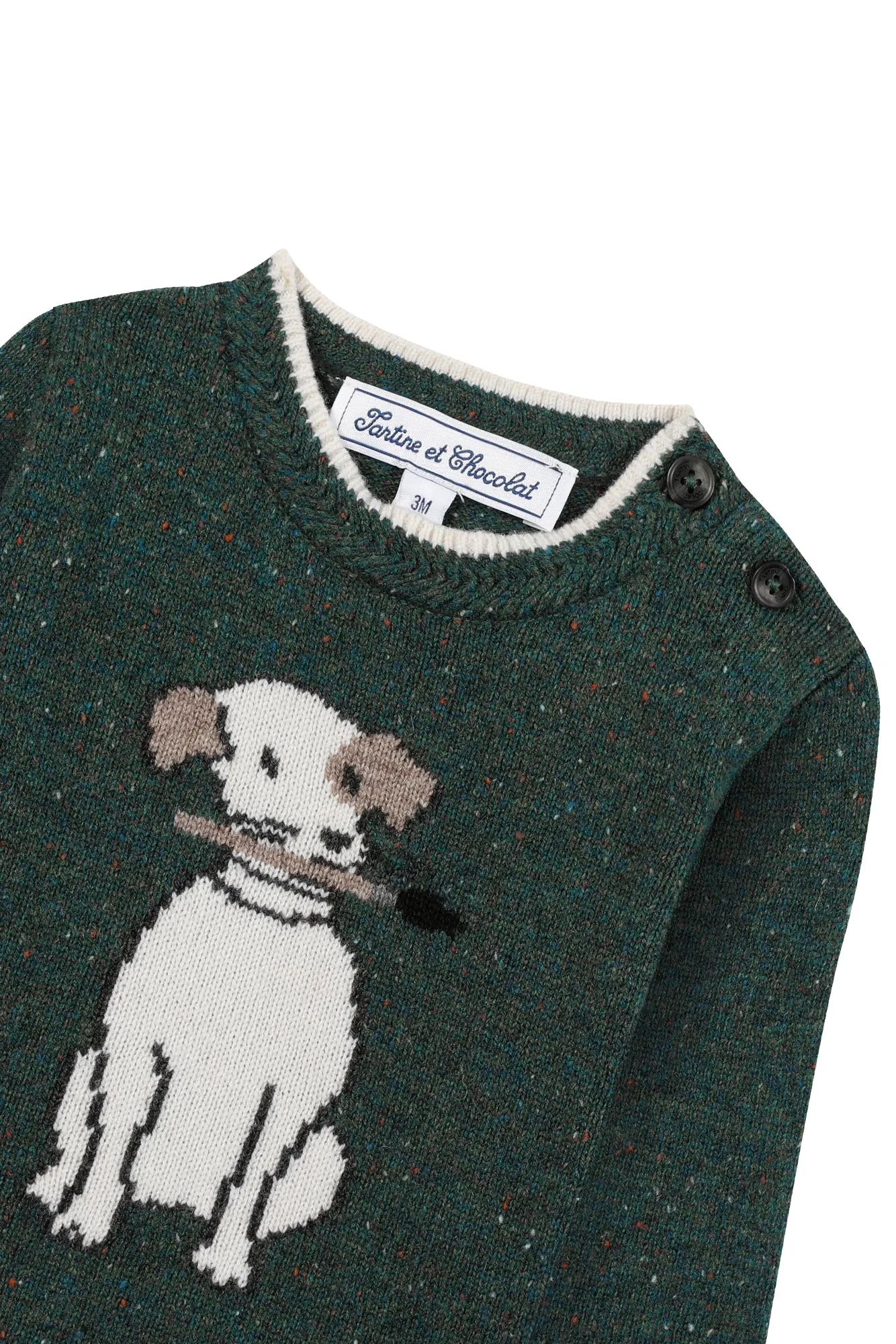 Tartine et Chocolat Wool Sweater - English Green