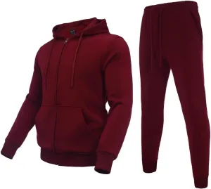 Tracksuit for men 2 pieces,Fleece hooded outfit,casual sweatsuit set jogger suit outdoor sportswear