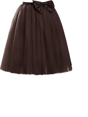 Tulle Skirts for Women A Line Short Knee Length Adult Tutu Tulle Prom Party Mini Skirt Dress