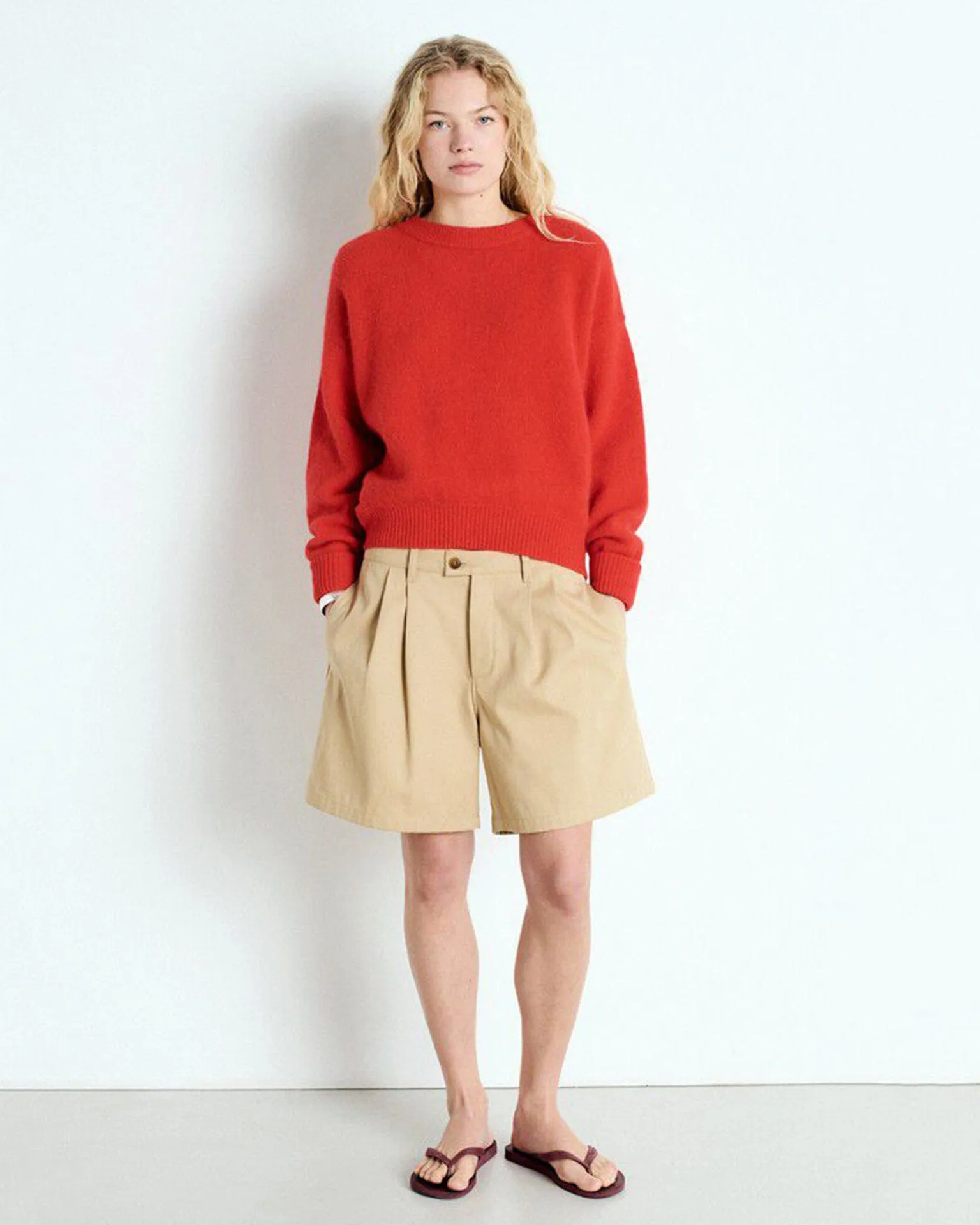 Vito Crewneck Sweater in Fraise