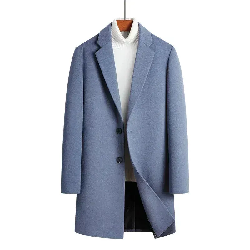 Woll gehalt 51% Winter Herren Woll mantel mittlerer und langer verdickter Woll mantel Herren Trenchcoat grenz überschreitende Sonder versorgung