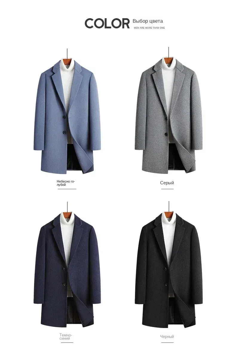 Woll gehalt 51% Winter Herren Woll mantel mittlerer und langer verdickter Woll mantel Herren Trenchcoat grenz überschreitende Sonder versorgung