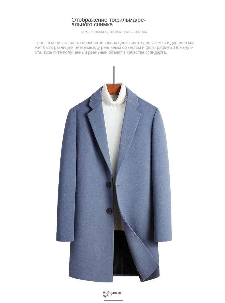 Woll gehalt 51% Winter Herren Woll mantel mittlerer und langer verdickter Woll mantel Herren Trenchcoat grenz überschreitende Sonder versorgung