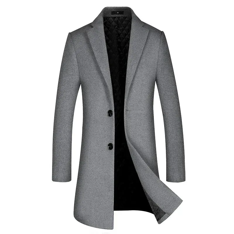 Woll gehalt 51% Winter Herren Woll mantel mittlerer und langer verdickter Woll mantel Herren Trenchcoat grenz überschreitende Sonder versorgung