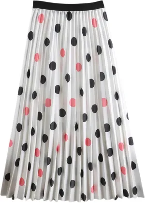 Women 2023 Spring Summer Floral Long Skirts A Line Skirts Floral Pleated Swing Print Midi A High Waist Womens