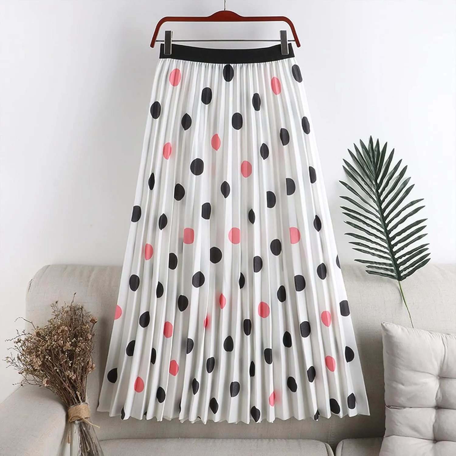 Women 2023 Spring Summer Floral Long Skirts A Line Skirts Floral Pleated Swing Print Midi A High Waist Womens