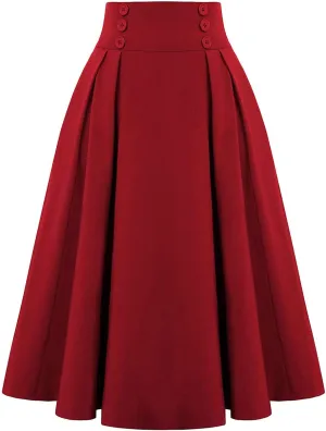 Women Skirts Women Vintage Fashion Casual Plaid Skirt Vintage High Waist Pleated Skirt Spring Dresses Midi Skirts