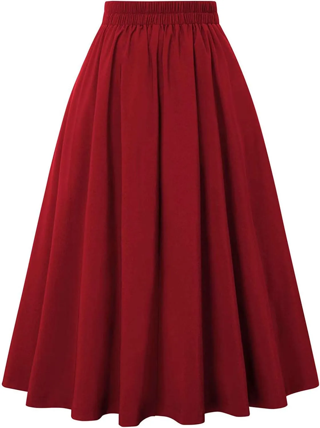 Women Skirts Women Vintage Fashion Casual Plaid Skirt Vintage High Waist Pleated Skirt Spring Dresses Midi Skirts