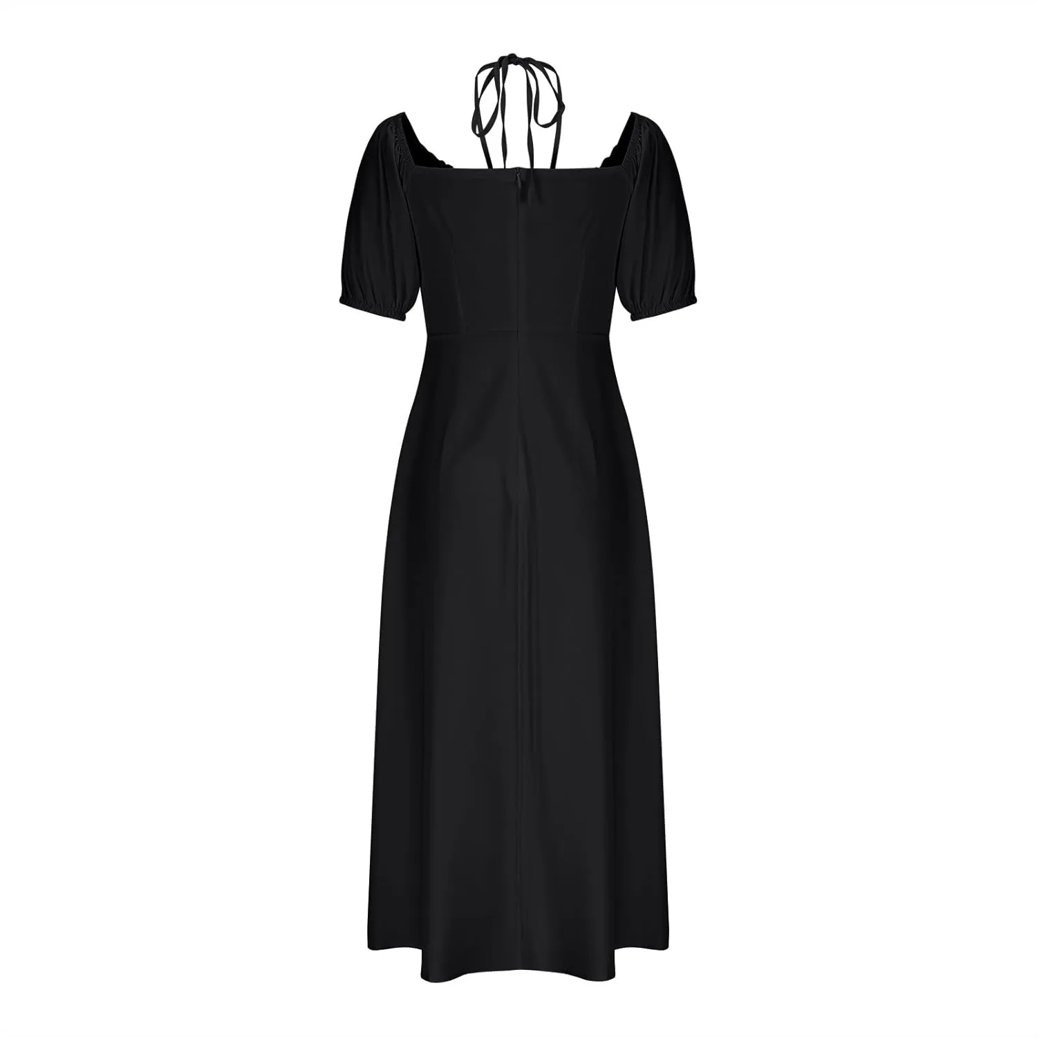 Women Summer Puff Sleeve Maxi Dress Elegant Off The Shoulder Flowy A Line Dress Casual Split Party Long Dresses 2025
