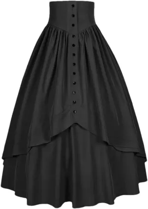 Women Vintage High Waist Pleated Skirt Solid Color Casual Skirt Women Midi Skirts