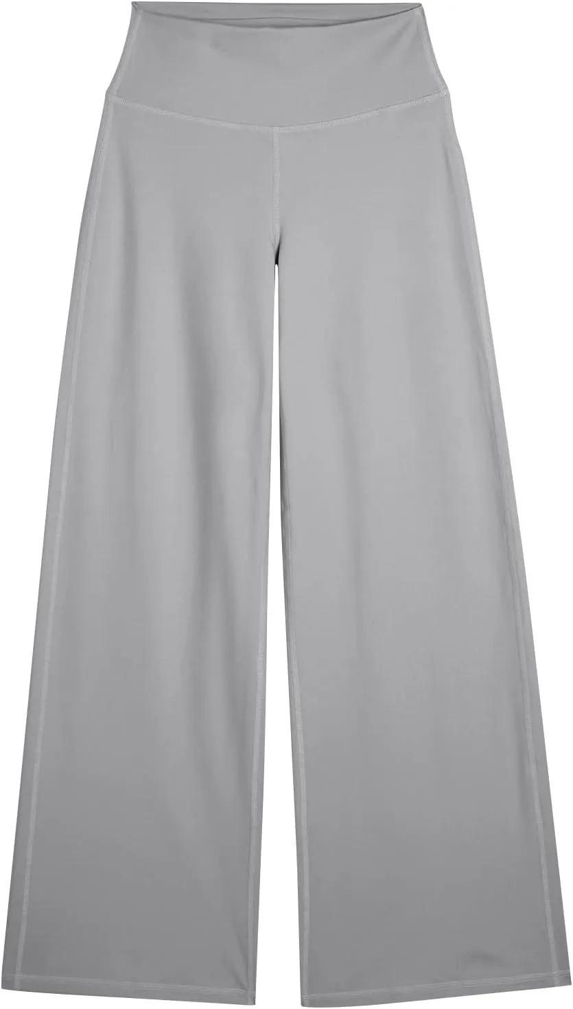 Women Wide Leg Yoga Pants High Waist Straight Trousers Dress Work Pants Tummy Control Flare Leggings with Pockets