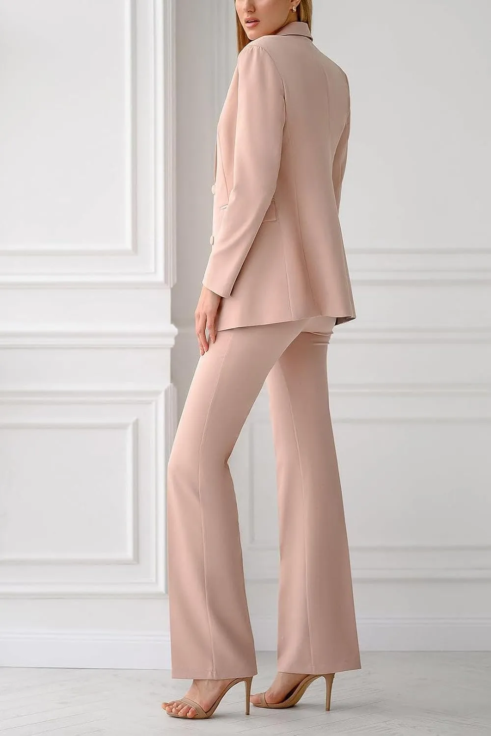 Women's 3 Piece Suit Double Breasted Slim Fit Vest Lady Business Suit Office Work Formal Two Button Blazer Suit Pants Set