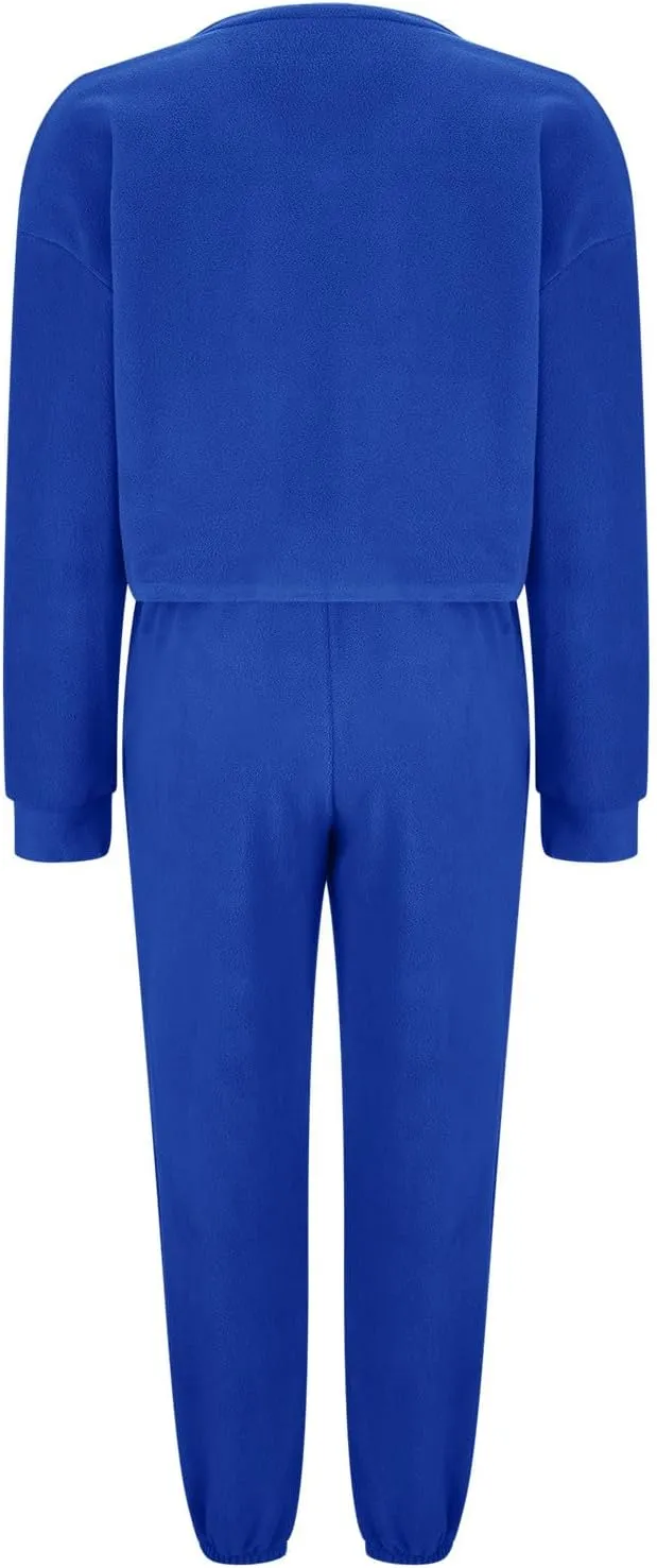 Women's Fuzzy Casual Pajamas Sets Long Sleeve Fleece V Neck Pullover Top and Pants 2 Piece Fluffy Loungewear Sleepwear