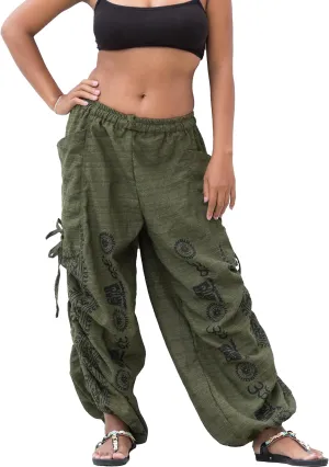 Women's Harem Cotton Pants Loose Fit Comfy Yoga Pants with Pockets