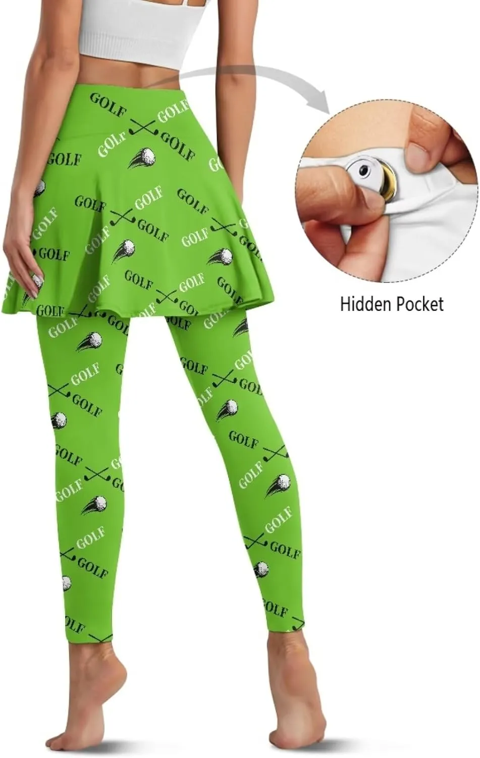 Women's Skirted Legging High Waisted Tennis Skirt Pants Set Pleated Skort Athletic Golf Clothes for XS-3XL