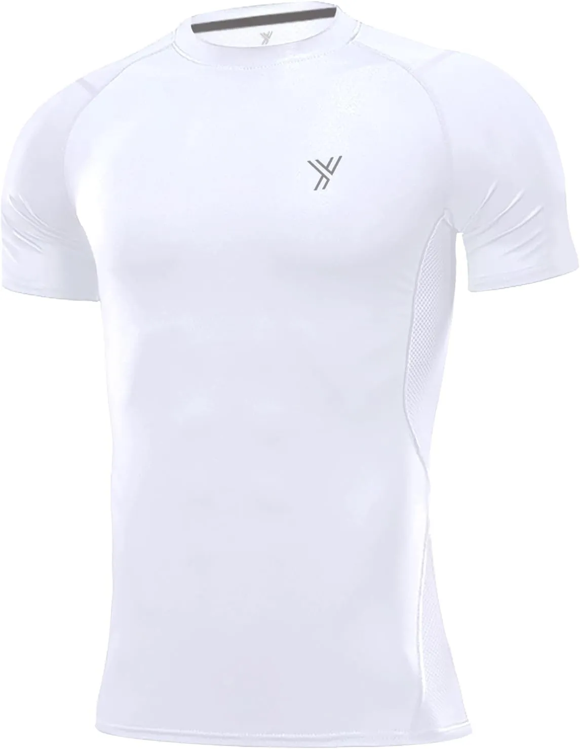 Youper Elite Men's Compression Short-Sleeve T-Shirt, Sportswear for Football, Exercise & Fitness