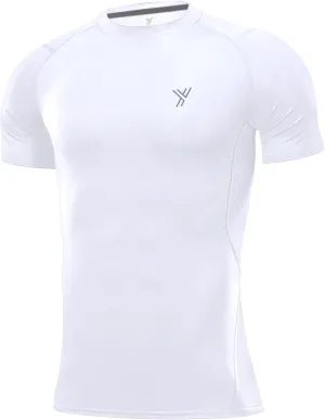 Youper Elite Men's Compression Short-Sleeve T-Shirt, Sportswear for Football, Exercise & Fitness