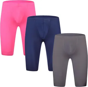 YUFEIDA Men's Compression Half Tights Leggings Sheer Swimwear Shorts Trunks Pant