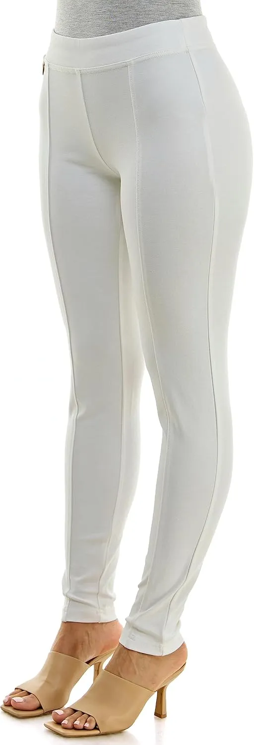 Zac & Rachel Women's Pull on Ankle Pant with Metal Tab