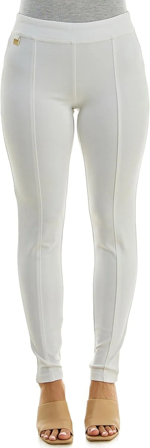 Zac & Rachel Women's Pull on Ankle Pant with Metal Tab